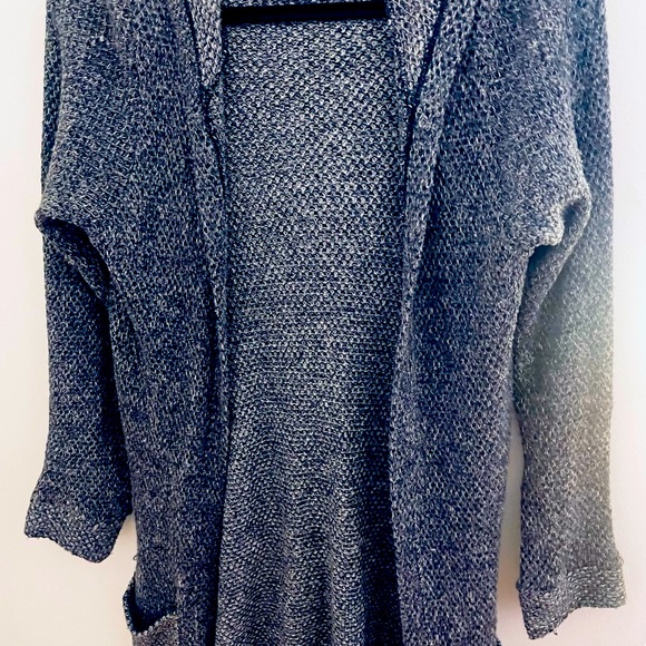 Cozy Knit Women's Open Knit Cardigan Sweater - Charcoal LIKE NEW - Picture 10 of 12
